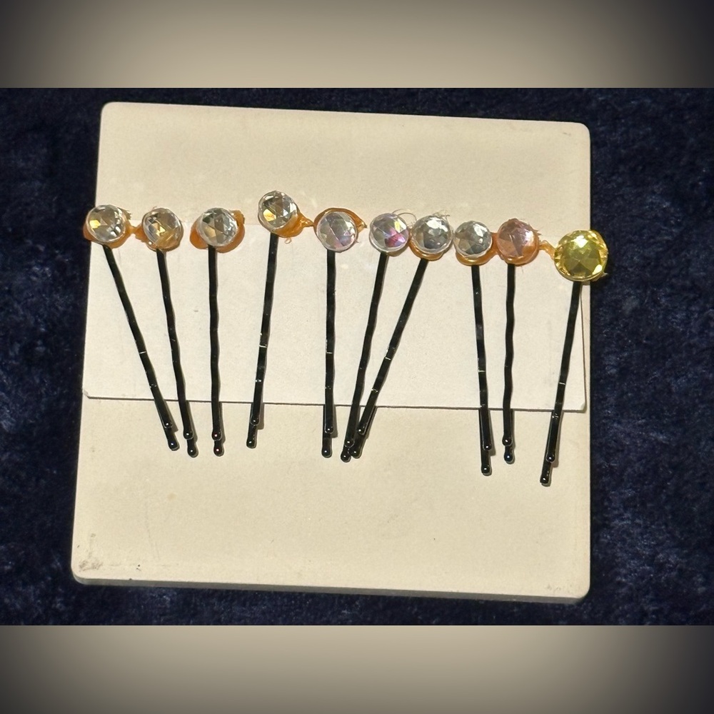 Lorena Espinoza Design Plastic Jewels Bobby-Pins, 10Pk (NWT)